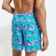 Men Ultra-light and packable Swim Shorts Crevettes et Poissons Curacao back worn view