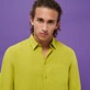 Hombre Autros Liso - Camisa de lino lisa para hombre, Matcha detalles vista 1