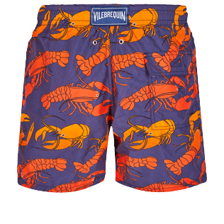 Men Classic Printed - Men Swimwear Homards & Coraux, Navy back view