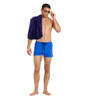 Herren Klassische kurze Uni - Kurze und figurbetonte Solid Stretch-Bademode für Herren, Royal blau supp2 Herren Klassische kurze Uni - Kurze und figurbetonte Solid Stretch-Bademode für Herren, Royal blau supp2