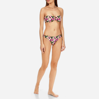 Mujer Bandeau Estampado - Top de bikini bandeau con estampado Mini Paradise 3D para mujer, Nude supp3 Mujer Bandeau Estampado - Top de bikini bandeau con estampado Mini Paradise 3D para mujer, Nude supp3