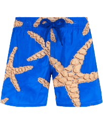 Bambino Altri Stampato - Costume da bagno bambino ultraleggero e ripiegabile Sand Starlettes, Blu mare vista frontale