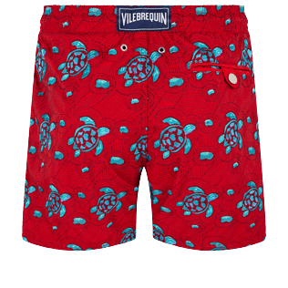 Men Classic Embroidered - Men Swim Trunks Embroidered Turtles Jewels - Limited Edition, Peppers back view
