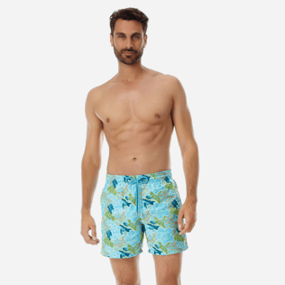 Men Embroidered Embroidered - Men Embroidered Swimwear Hawaii - Limited Edition, Tropezian blue frontworn Men Embroidered Embroidered - Men Embroidered Swimwear Hawaii - Limited Edition, Tropezian blue frontworn