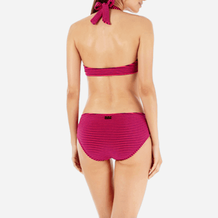 Women Halter Graphic - Women Front closure Bikini Top in Terry Cloth Striped, Amethyst supp5 Women Halter Graphic - Women Front closure Bikini Top in Terry Cloth Striped, Amethyst supp5