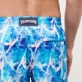 Men Classic Printed - Men Swim Trunks Long Ultra-light and packable Paradise Vintage, Purple blue details view 2