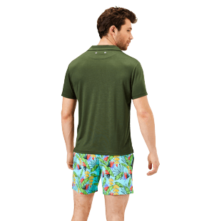Homme AUTRES Uni - Polo en Tencel Homme Uni, Poivre backworn Homme AUTRES Uni - Polo en Tencel Homme Uni, Poivre backworn