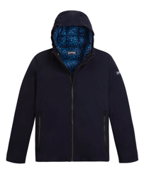 Others Printed - Men 3-in-1 Jacket Micro Turtles, Navy front view