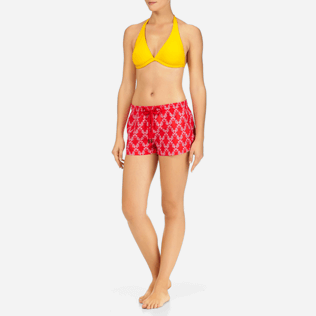 Donna Short Stampato - Shorts taglio dritto Valentine Day Hippocampes, Papavero frontworn Donna Short Stampato - Shorts taglio dritto Valentine Day Hippocampes, Papavero frontworn