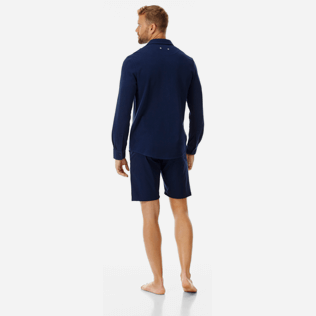 Homme AUTRES Uni - Chemise Coton Piqué Homme Massimo Vitali, Bleu marine backworn Homme AUTRES Uni - Chemise Coton Piqué Homme Massimo Vitali, Bleu marine backworn