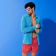 Men Others Embroidered - Men Embroidered Swimwear Micro Ronde Des Tortues - Limited Edition, Poppy red details view 1