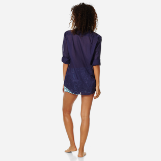 Autros Liso - Camisa en gasa de algodón de color liso unisex, Midnight blue supp8 Autros Liso - Camisa en gasa de algodón de color liso unisex, Midnight blue supp8