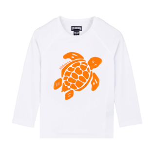 Others Printed - Kids Long Sleeves Rashguard Solid, White front Others Printed - Kids Long Sleeves Rashguard Solid, White front