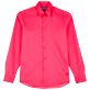 Hombre Autros Liso - Camisa en gasa de algodón de color liso unisex, Shocking pink vista frontal