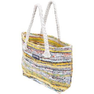 AUTRES Imprimé - Grand Sac de plage uni Eco-friendly, Jaune backworn AUTRES Imprimé - Grand Sac de plage uni Eco-friendly, Jaune backworn