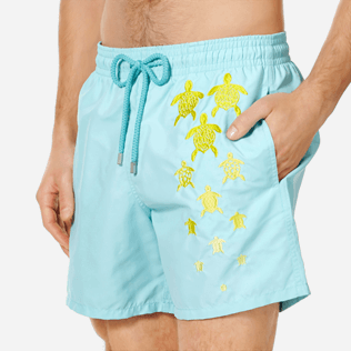 Hombre Clásico Bordado - Bañador con bordado Infinite Turtles para hombre, Acqua supp1 Hombre Clásico Bordado - Bañador con bordado Infinite Turtles para hombre, Acqua supp1