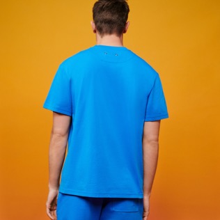 Uomo Altri Stampato - T-shirt uomo Gradient Embroidered Logo - Vilebrequin x The Beach Boys, Earthenware vista indossata posteriore