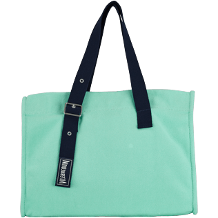 AUTRES Uni - Grand Sac de Plage en Coton Uni, Menthe front AUTRES Uni - Grand Sac de Plage en Coton Uni, Menthe front