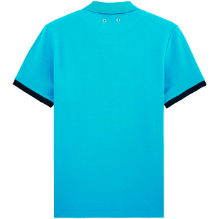 Uomo Polo Unita - Polo in piquet di cotone, Azzurro back Uomo Polo Unita - Polo in piquet di cotone, Azzurro back