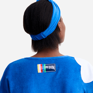 Donna Altri Stampato - T-shirt donna con motivo Multicolor Clouds - Vilebrequin x JCC+ - Edizione limitata, Blu mare supp1 Donna Altri Stampato - T-shirt donna con motivo Multicolor Clouds - Vilebrequin x JCC+ - Edizione limitata, Blu mare supp1