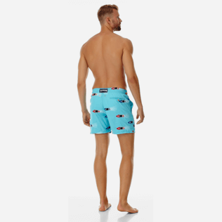 Hombre 017 Bordado - Bañador bordado con estampado Monaco para hombre - Edición limitada, Azul tropezien backworn Hombre 017 Bordado - Bañador bordado con estampado Monaco para hombre - Edición limitada, Azul tropezien backworn
