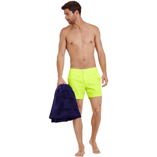 Homme CEINTURE PLATE Uni - Maillot de bain Homme Court Stretch Ceinture Plate Prince de Galles, Jaune fluo supp2 Homme CEINTURE PLATE Uni - Maillot de bain Homme Court Stretch Ceinture Plate Prince de Galles, Jaune fluo supp2