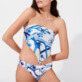 Damen Klassische Höschen Bedruckt - Cherry Blossom Midi-Bikinihose für Damen, Sea blue Details Ansicht 2