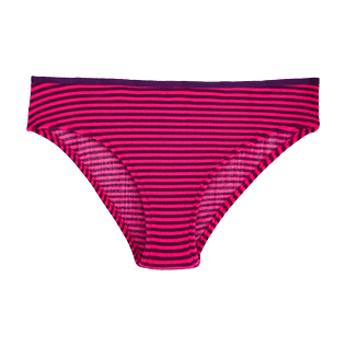 Mädchen Andere Grafisch - Gestreifte Bikinihose aus Frottee für Mädchen, Amethyst front Mädchen Andere Grafisch - Gestreifte Bikinihose aus Frottee für Mädchen, Amethyst front