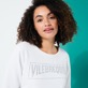 Damen Andere Uni - Sweatshirt aus Baumwolle mit Strassbesatz, Off white Details Ansicht 1