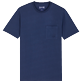Uomo Altri Unita - T-shirt uomo in cotone biologico tinta unita, Blu marine vista frontale