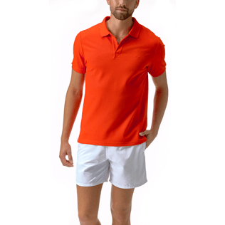 Uomo Altri Unita - Polo in piquet di cotone, Papavero frontworn Uomo Altri Unita - Polo in piquet di cotone, Papavero frontworn