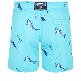 Boys Others Embroidered - Boys Swimwear Embroidered 2009 Les Requins, Lazulii blue back view