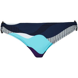Women Classic brief Printed - Women asymetrical brief bikini Bottom Ostende, Navy front Women Classic brief Printed - Women asymetrical brief bikini Bottom Ostende, Navy front