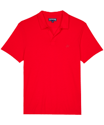 Men Others Solid - Men Tencel Polo Shirt Solid, Peppers front view