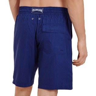 Hombre Autros Gráfico - Bermudas de algodón con estampado Rayures Corde para hombre, Azul marino supp1 Hombre Autros Gráfico - Bermudas de algodón con estampado Rayures Corde para hombre, Azul marino supp1