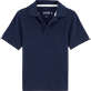 Niños Autros Liso - Boys Cotton Pique Polo Shirt Solid, Azul marino vista frontal Niños Autros Liso - Boys Cotton Pique Polo Shirt Solid, Azul marino vista frontal