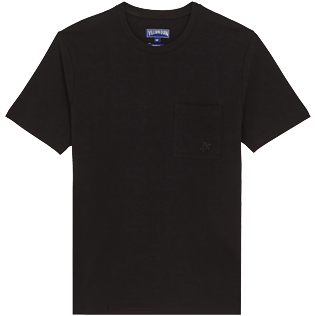 Hombre Autros Liso - Camiseta de algodón orgánico de color liso para hombre, Negro front Hombre Autros Liso - Camiseta de algodón orgánico de color liso para hombre, Negro front
