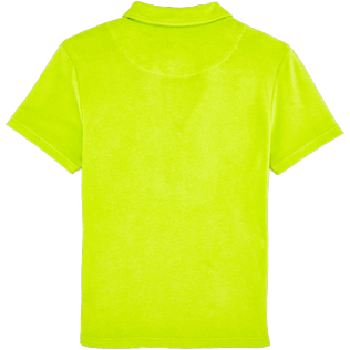 Women Others Solid - Women Terry Cloth Polo shirt Solid, Chartreuse back Women Others Solid - Women Terry Cloth Polo shirt Solid, Chartreuse back