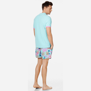 Hombre Autros Liso - Polo de algodón liso para hombre, Acqua backworn Hombre Autros Liso - Polo de algodón liso para hombre, Acqua backworn