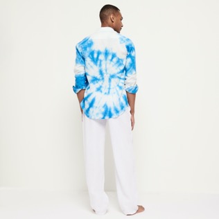 Homme AUTRES Uni - Pantalon en Lin homme uni, Blanc backworn Homme AUTRES Uni - Pantalon en Lin homme uni, Blanc backworn