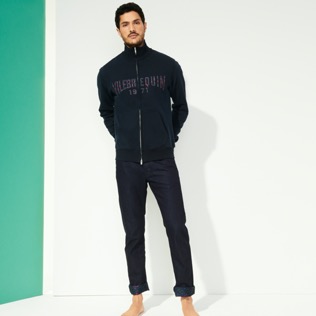 Imagen de Hombre Autros Bordado - Sudadera de algodón y bordado para hombre, Azul marino detalles vista 1 Imagen de Hombre Autros Bordado - Sudadera de algodón y bordado para hombre, Azul marino detalles vista 1