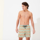 Men Ultra-light classique Printed - Men Swim Trunks Ultra-light and packable 2008 Graphic Squids , Lagoon front worn view