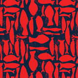 Männer Klassische Moorea Bedruckt - Silex Fishes-Badeshorts, Mohnrot pattern Männer Klassische Moorea Bedruckt - Silex Fishes-Badeshorts, Mohnrot pattern