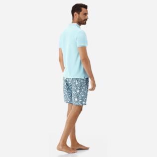 Men Others Solid - Men Terry Cloth Polo Shirt Solid, Aquamarine backworn Men Others Solid - Men Terry Cloth Polo Shirt Solid, Aquamarine backworn