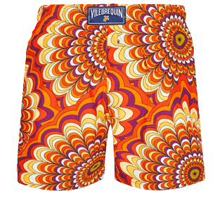 Men Classic Printed - Men Swimwear 1975 Rosaces, Apricot back view