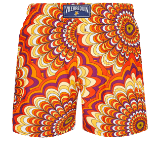 Homme CLASSIQUE Imprimé - Maillot de bain homme 1975 Rosaces, Abricot back Homme CLASSIQUE Imprimé - Maillot de bain homme 1975 Rosaces, Abricot back