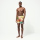 Men Others Printed - Men Swim Trunks Gra - Vilebrequin x John M Armleder, Multicolor front worn view