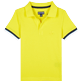 Boys Others Solid - Boys Cotton Pique Polo Shirt Solid, Lemon front Boys Others Solid - Boys Cotton Pique Polo Shirt Solid, Lemon front