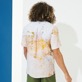Men Others Printed - Men Bowling Shirt Linen Distortive water - Vilebrequin x Highsnobiety, Wild stone back worn view