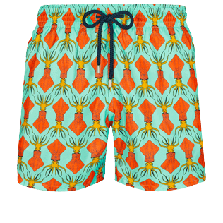 Bild von Herren Klassische dünne Stoffe Bedruckt - Ultraleichte und verstaubare 2008 Graphic Squids Badeshorts für Herren , Lagune Vorderansicht Bild von Herren Klassische dünne Stoffe Bedruckt - Ultraleichte und verstaubare 2008 Graphic Squids Badeshorts für Herren , Lagune Vorderansicht